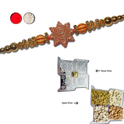 "Zardosi Bhaiya Bhabi Rakhi - BBR-910 A - code-008 - Click here to View more details about this Product